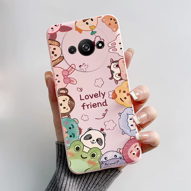Funda de silicona con diseño de gato para Xiaomi Redmi A3