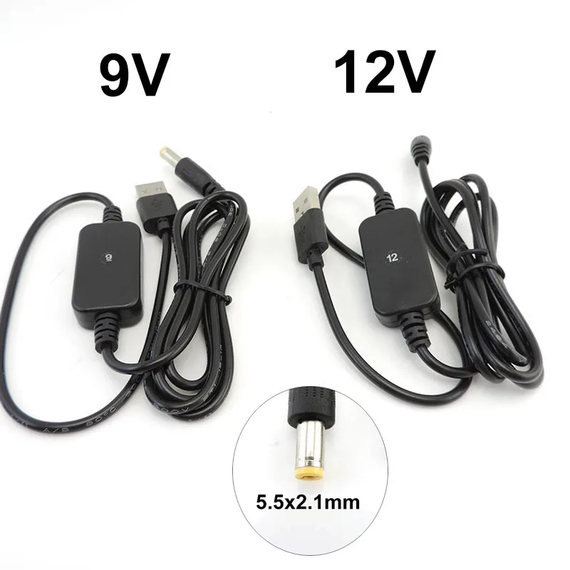 Cable Elevador USB 5V a 12V con Conector DC 5,5x2,1mm