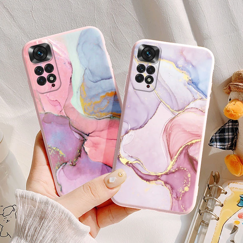 Funda silicona Xiaomi Redmi Note 11 Pro 11s Mármol Rosa antishock - imagen 5