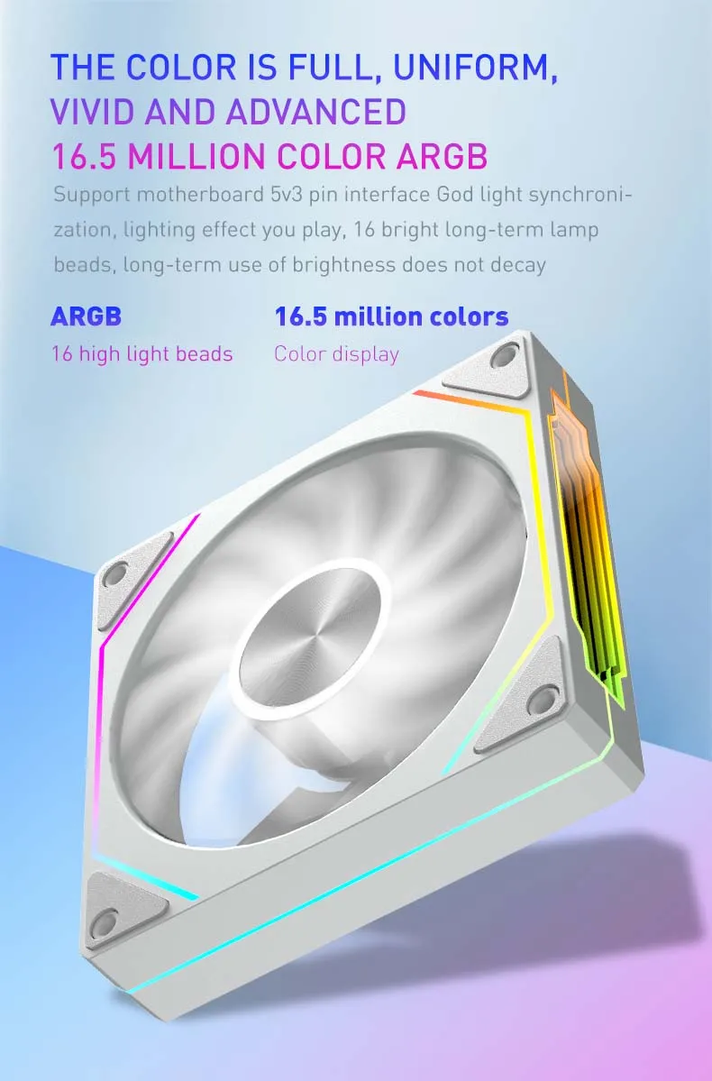 Vista lateral del ventilador UPSIREN UF-2 Prism 5 Pro