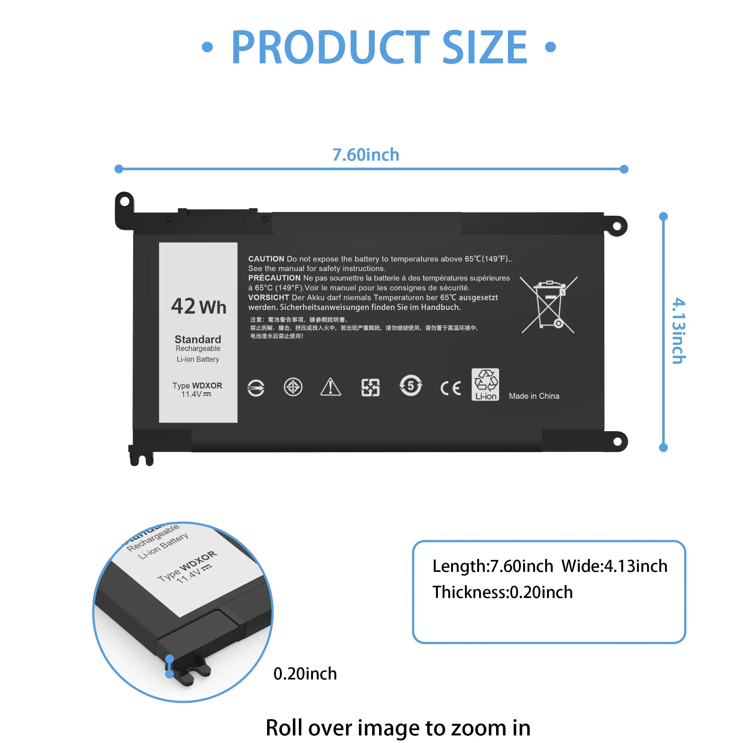 Batería Dell WDX0R en caja