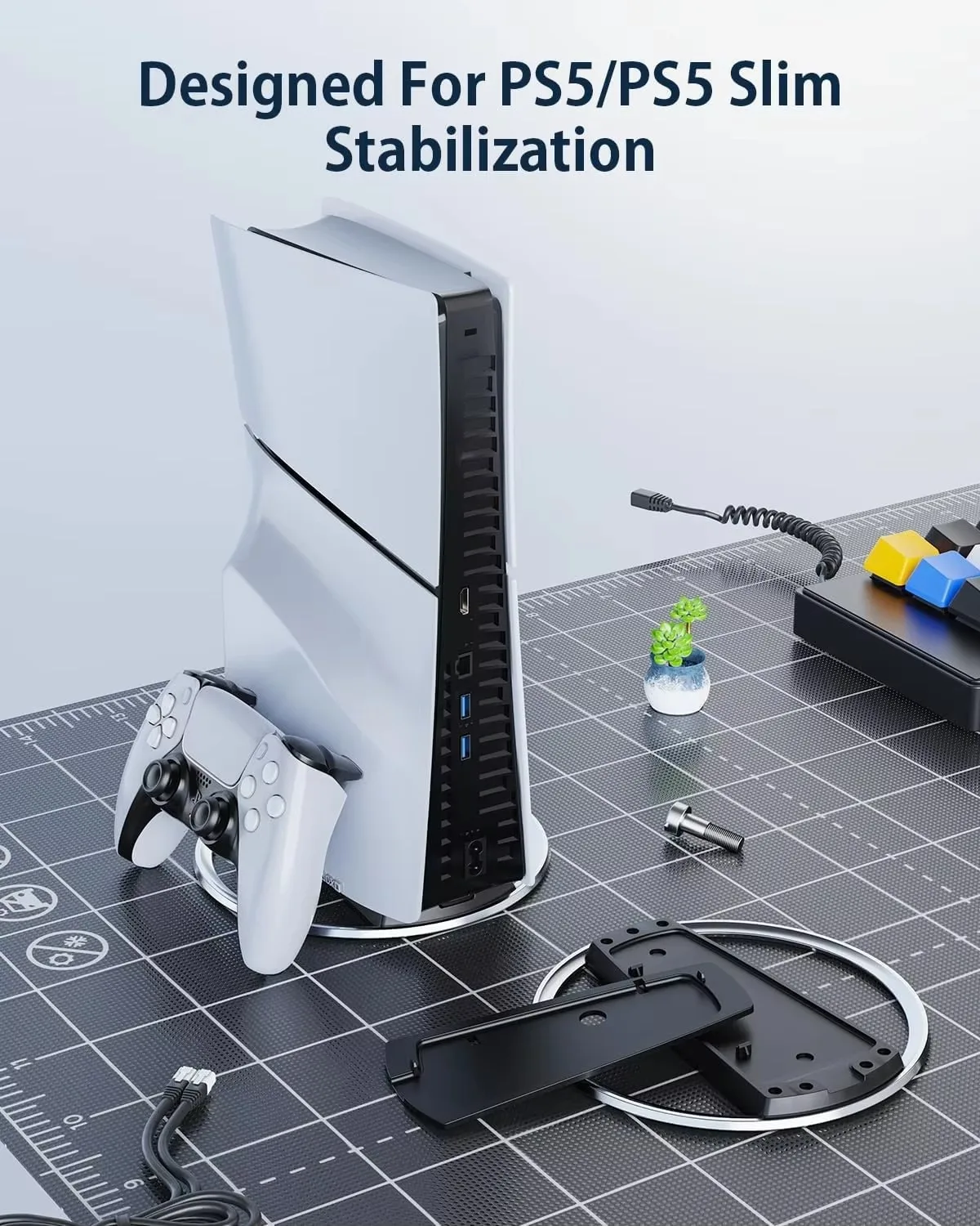 Soporte AyeBeau para PS5 Slim vista frontal