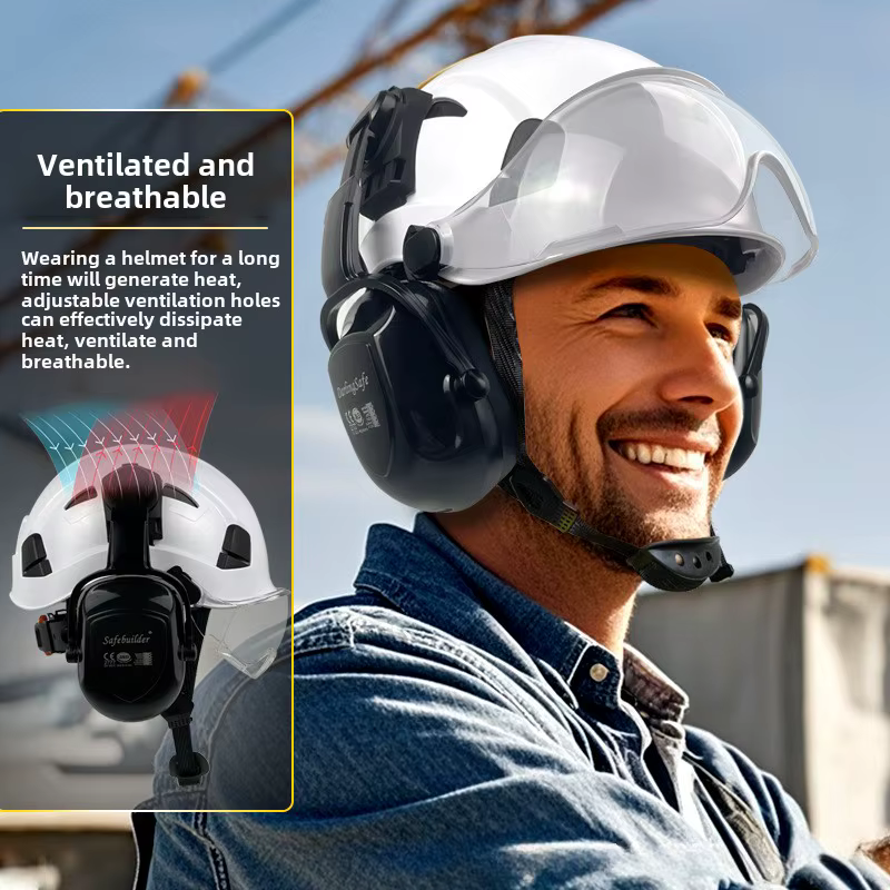 Casco de Seguridad Industrial con Visera y Gafas Integradas - imagen 2