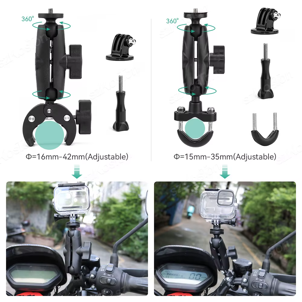 Soporte Manillar GoPro – Compatible DJI Action Insta360 X4/X5 - imagen 2