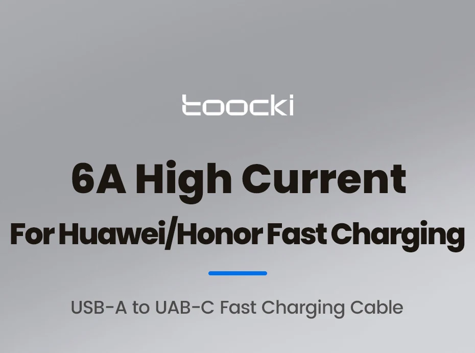 Cable Toocki USB-A a USB-C de carga rápida