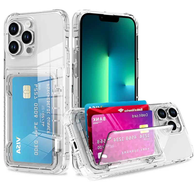 Funda Transparente para iPhone 16 Pro Max con Tapa Tarjetero - imagen 2