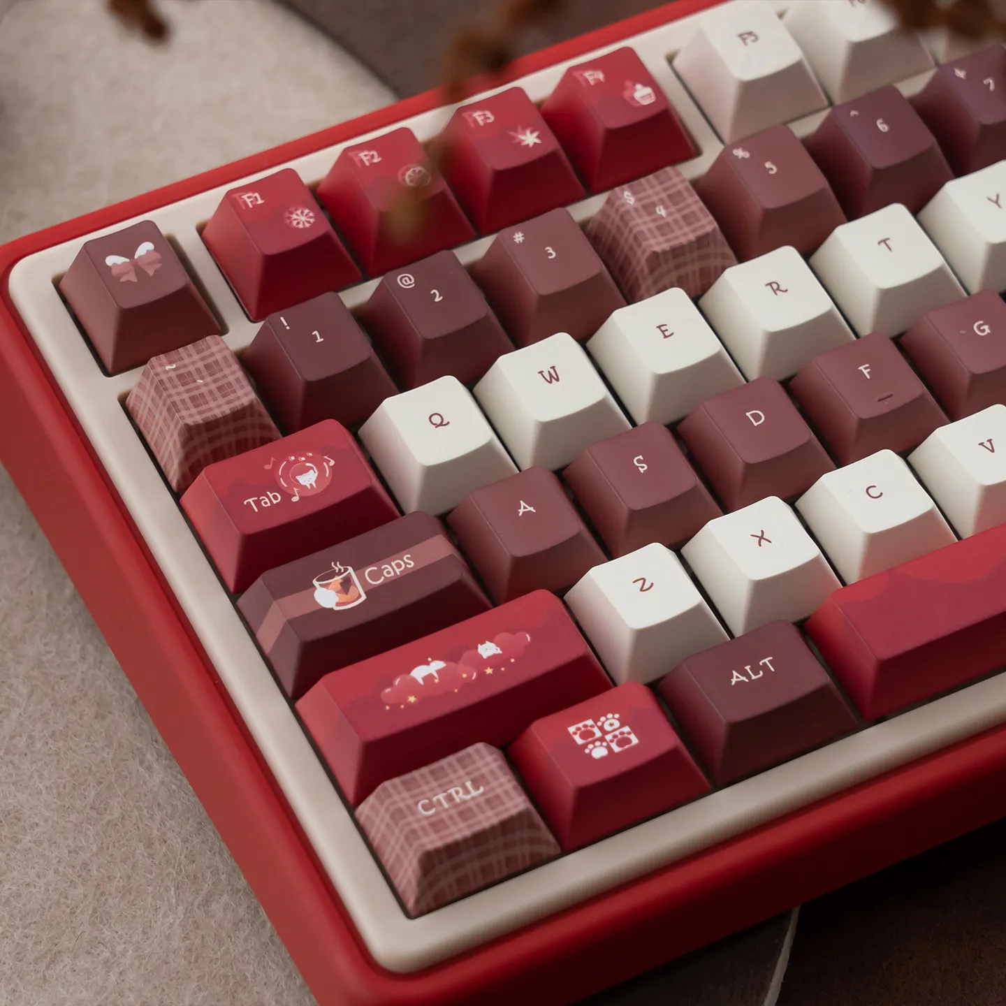 Teclas PBT Gato y Cereza para Teclado Mecánico 60% a 100% - imagen 3