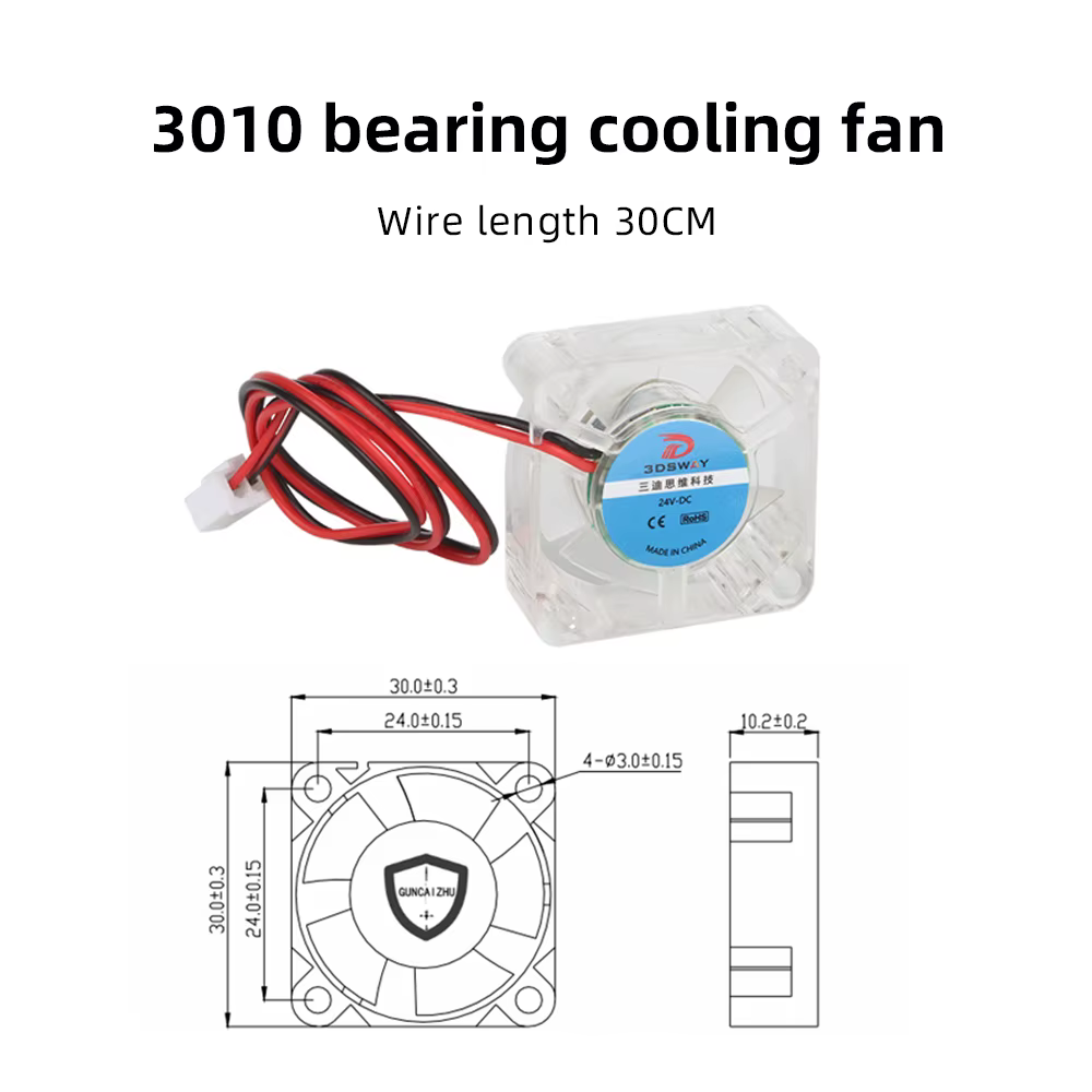 Ventilador para impresora 3D DC 12/24 V con LED RGB - imagen 5