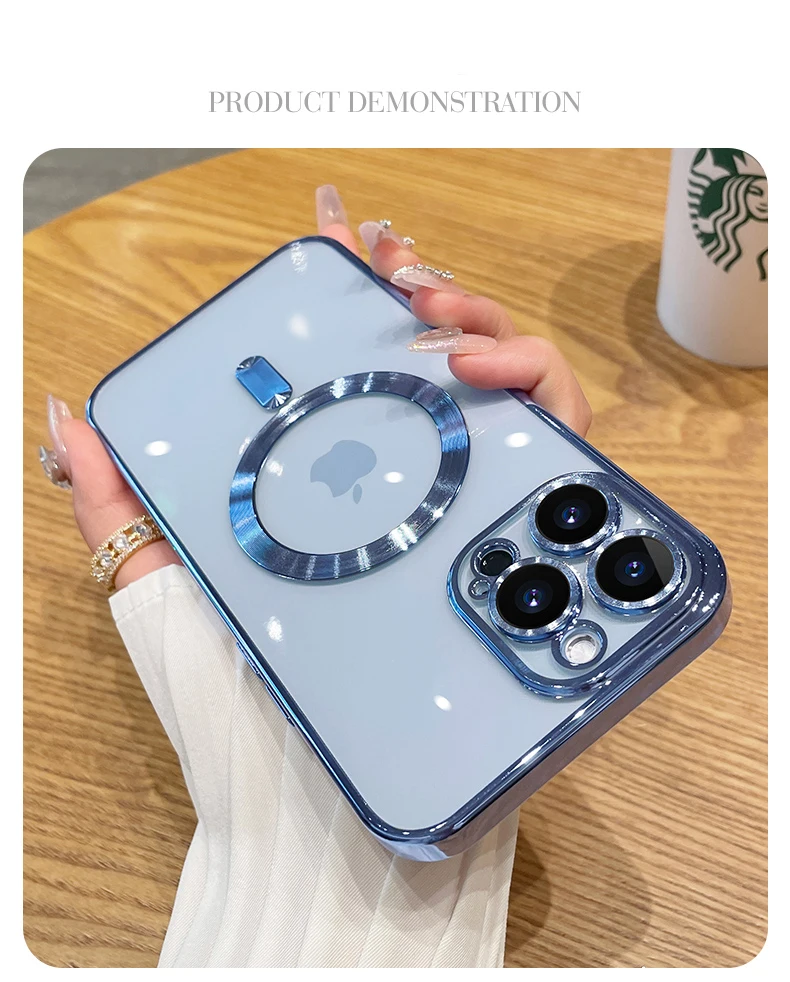 Funda MagSafe de silicona con protección de lente