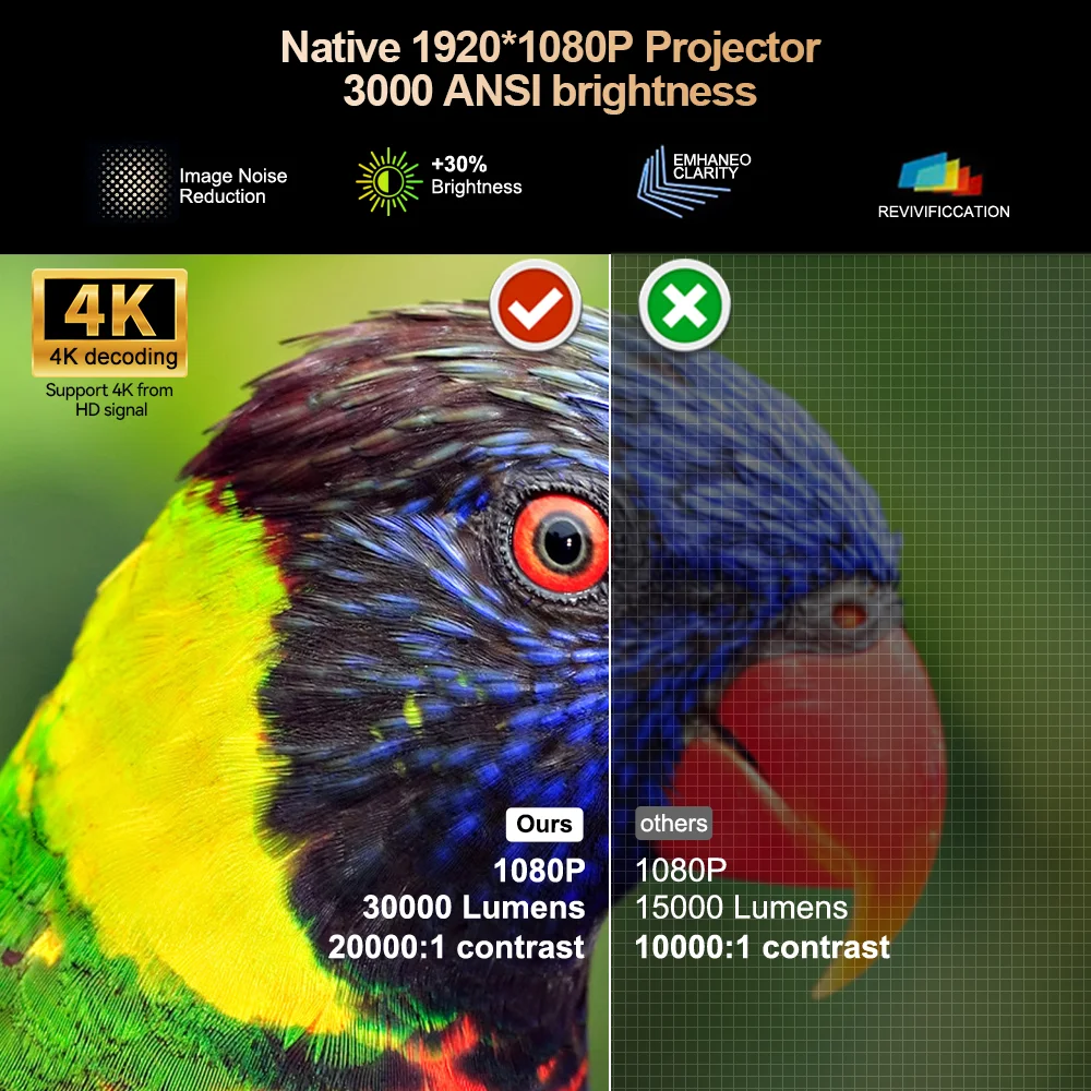 Calidad de imagen Full HD del TD98Pro