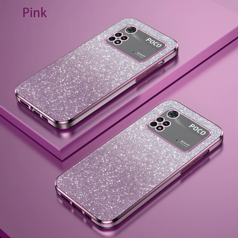 Funda Silicona Xiaomi POCO M4 Pro / X4 Pro – Brillo Plateado Protectora - imagen 4