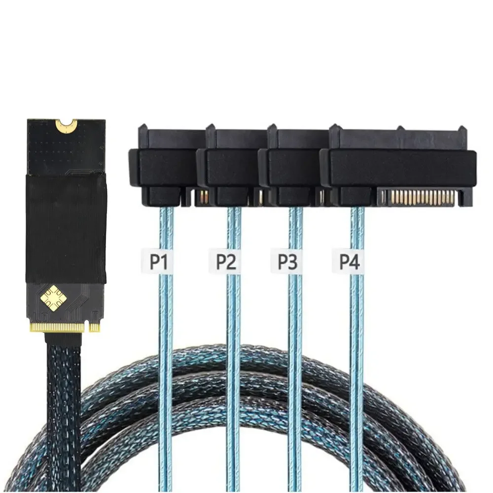 Cable Conversión M.2 SFF-8643 a SFF-8482 SAS Servidor Alta Velocidad