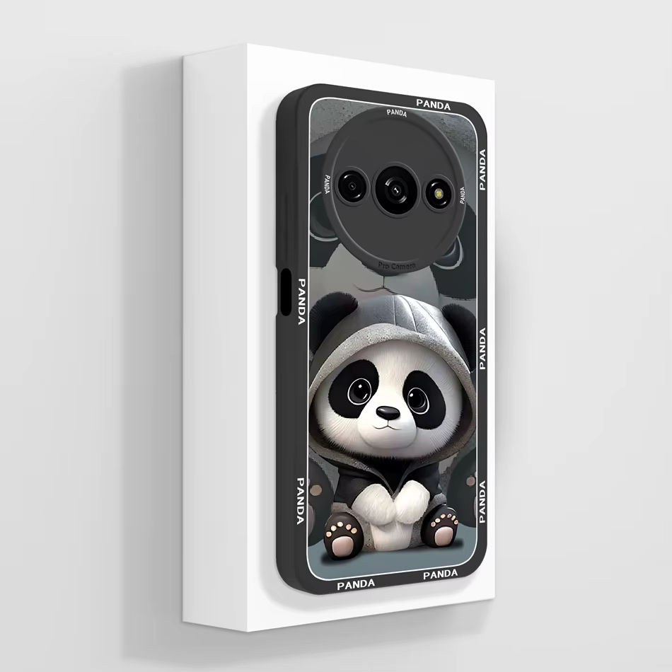 Funda Panda con diseño de pintura al óleo