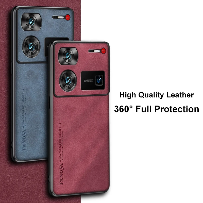 Funda PU Nubia Z60 Ultra Cuero LUJO + Silicón Antigolpes
