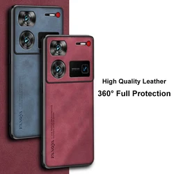 Funda PU Nubia Z60 Ultra Cuero LUJO + Silicón Antigolpes