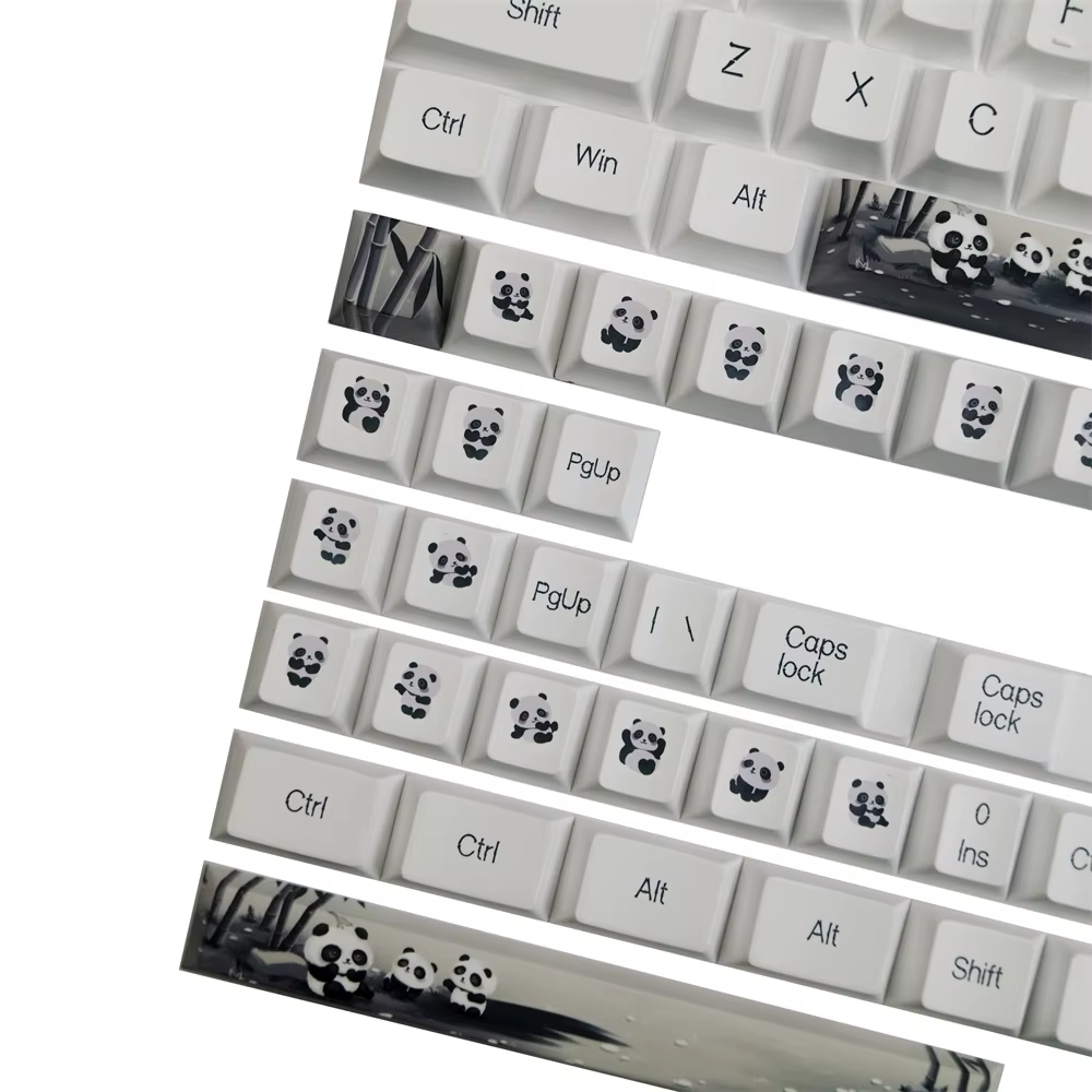 Vista lateral del perfil Cherry en las keycaps