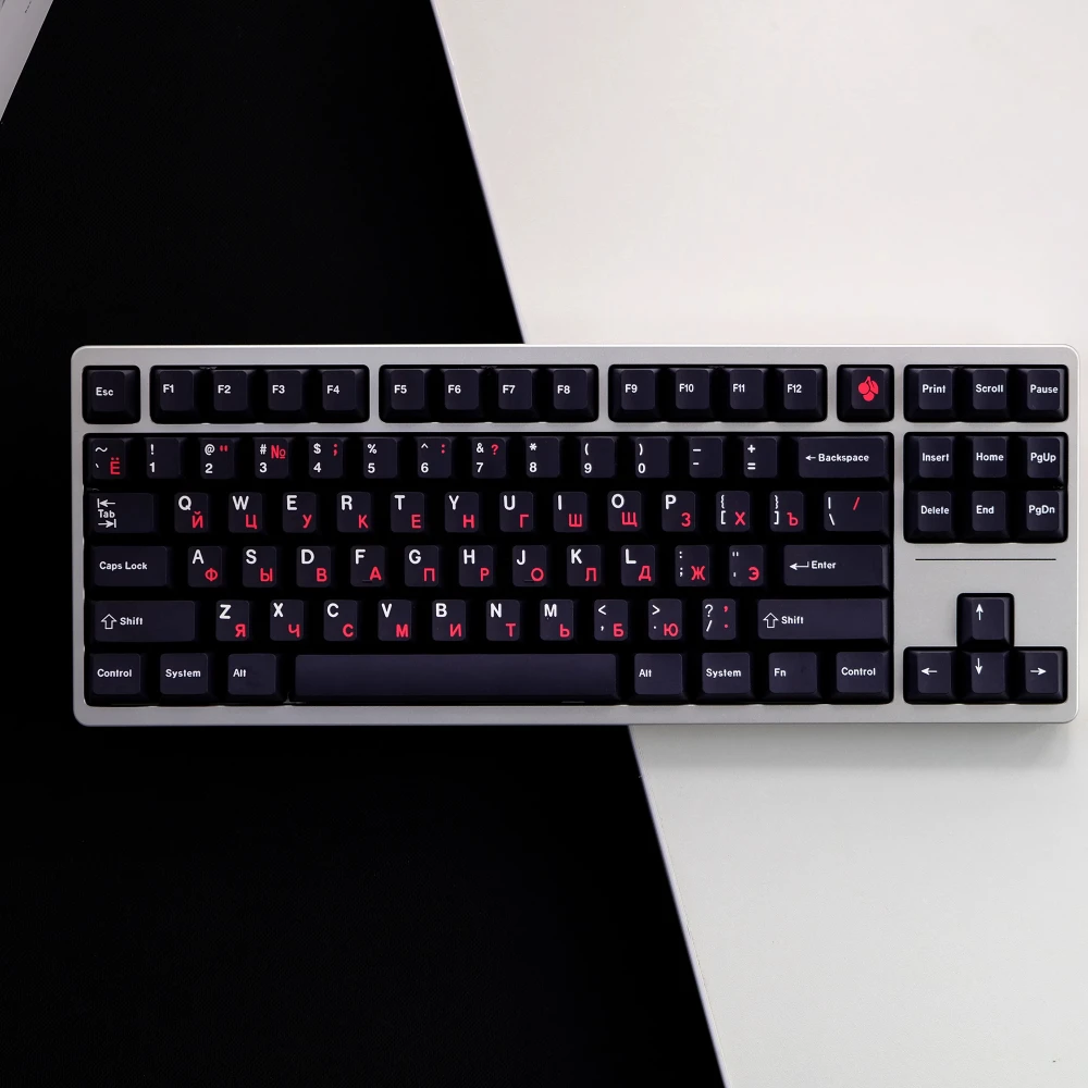 GMK WOB Teclas mecánicas PBT Perfil Cherry MX Negras Rojas