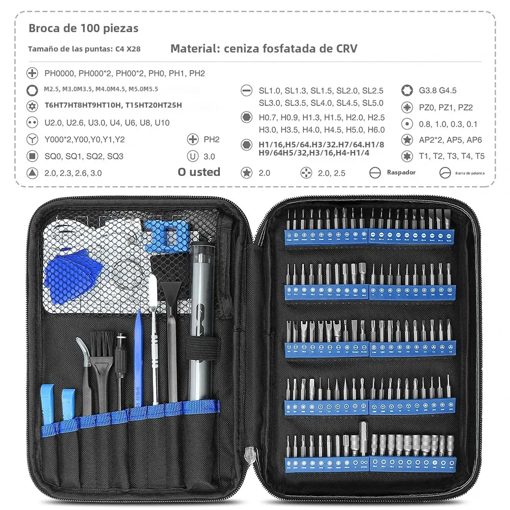 Destornillador Eléctrico de Precisión – Kit Recargable para Móvil y PC - imagen 4