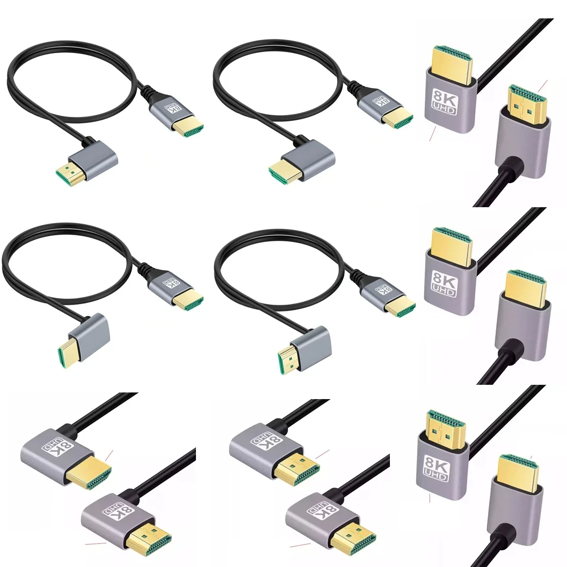 Cable HDMI 2.1 8K Macho-Macho angular para PS5 PS4 TV Proyector - imagen 5
