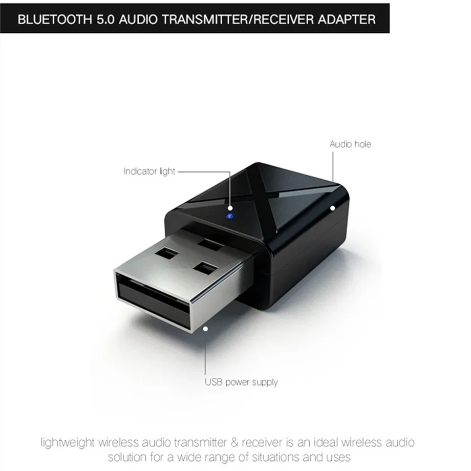 Transmisor Bluetooth USB-AUX para coche y PC – audio inalámbrico - imagen 4