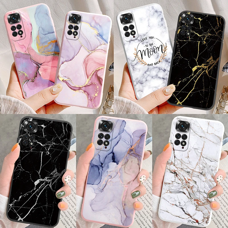 Funda silicona Xiaomi Redmi Note 11 Pro 11s Mármol Rosa antishock - imagen 2