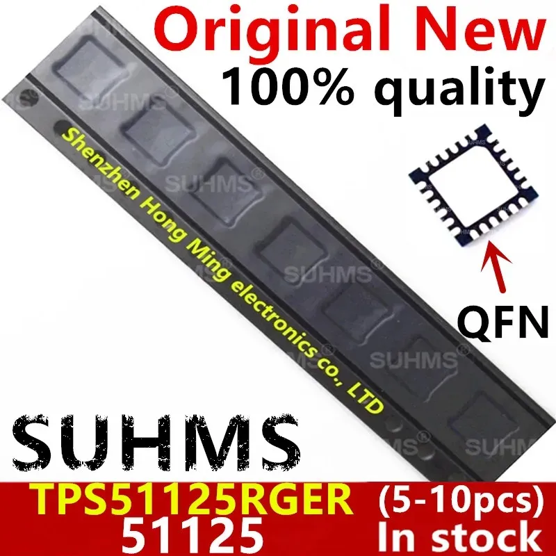 Imagen del chipset TPS51125 en su encapsulado QFN-24 mostrando la referencia grabada