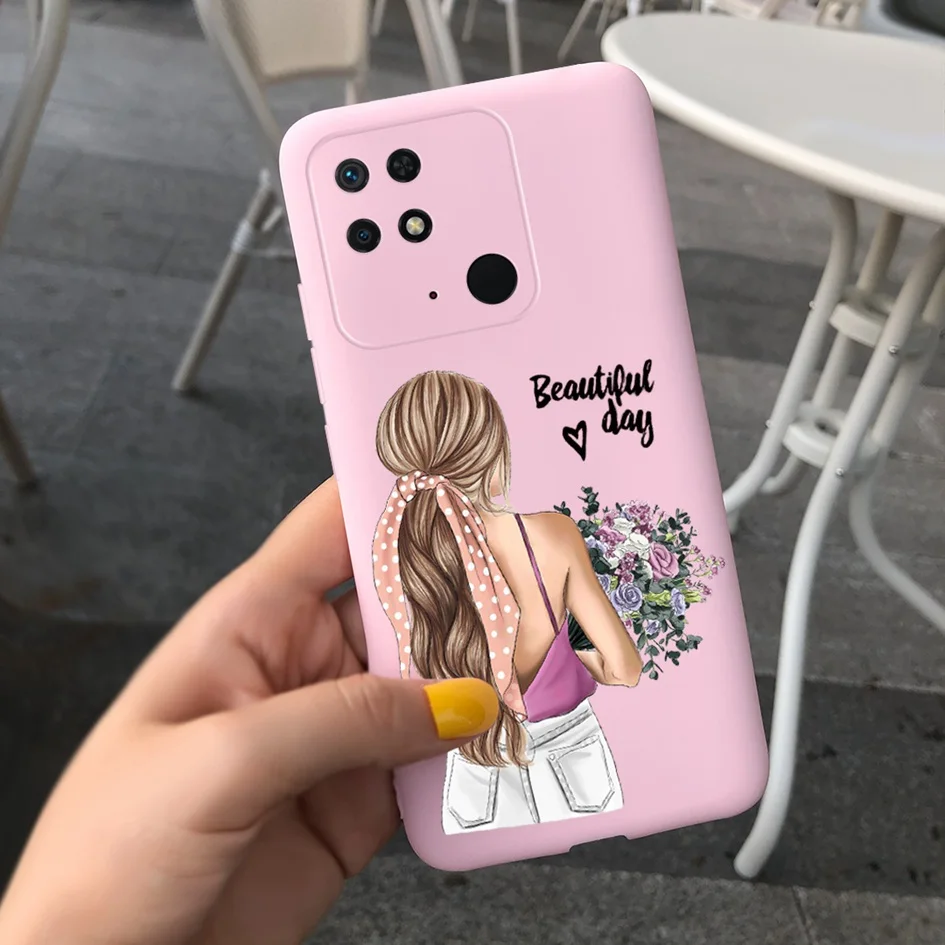 Funda floral TPU en diseño floral azul
