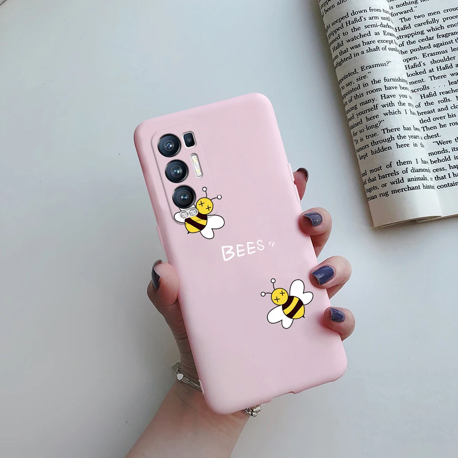 Funda de silicona con diseño de gato para OPPO Find X3 Neo