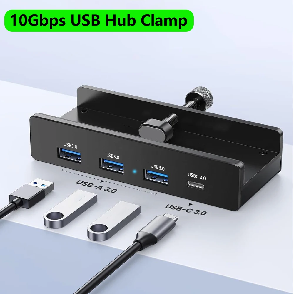 Concentrador USB 10Gbps – USB 3.2 con clip divisor para MacBook iMac
