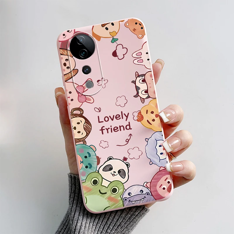 Funda de silicona con diseño de gato y zorro para VIVO V40 Pro