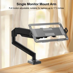 Soporte para portátil de escritorio con brazo de gas ajustable