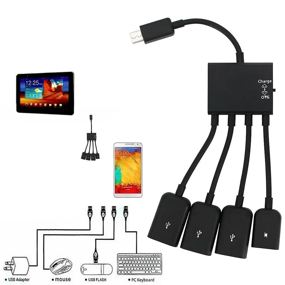 Extensor OTG USB-C con interruptor de carga