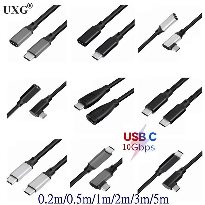 Cable USB-C 100W Thunderbolt 3 10Gbps 4K/5K MacBook iPad Samsung