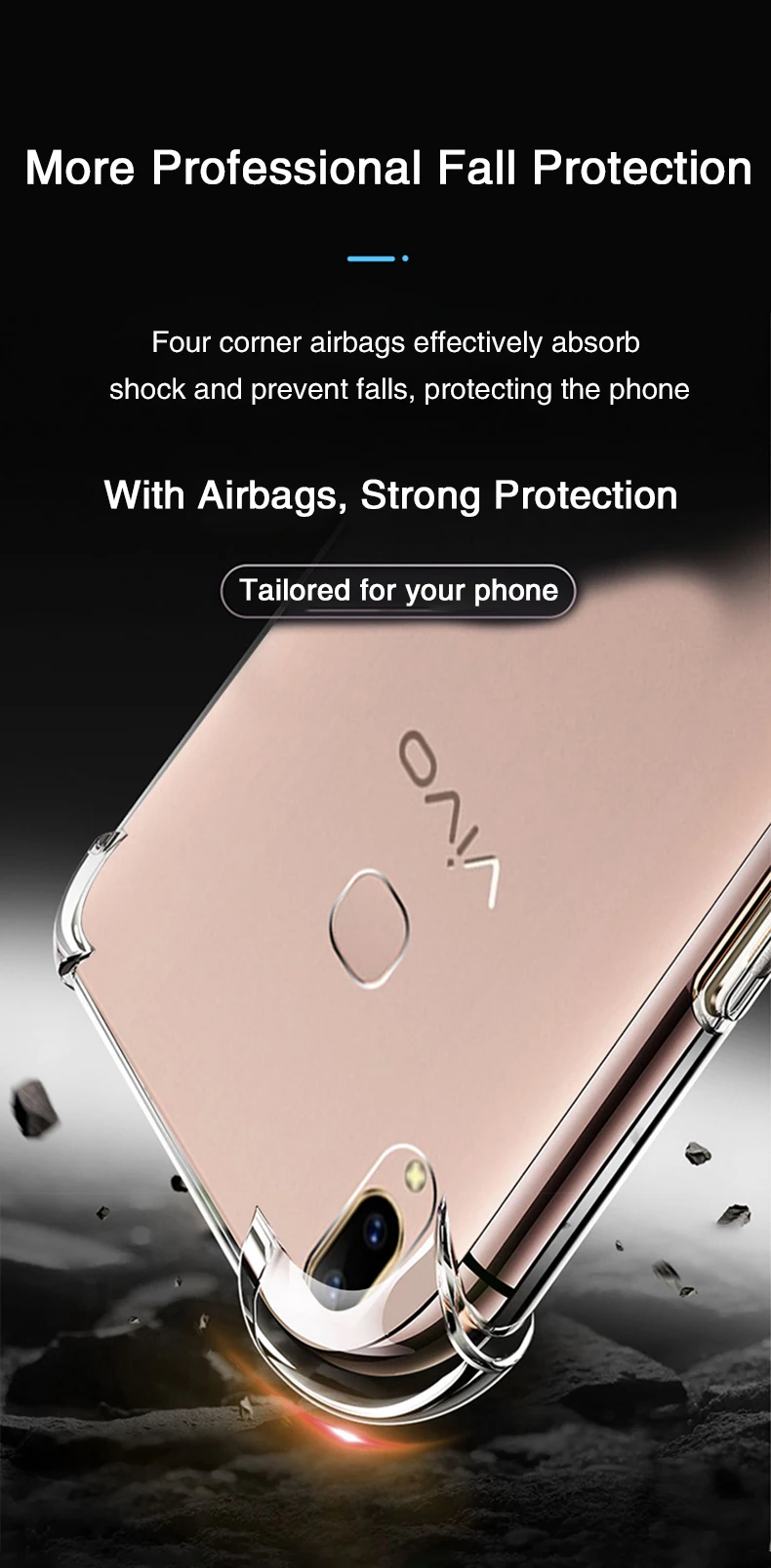 Funda Airbag Vivo V11 Pro vista frontal
