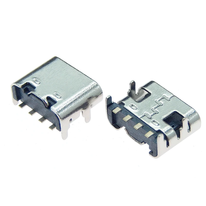 Vista frontal del conector USB-C hembra