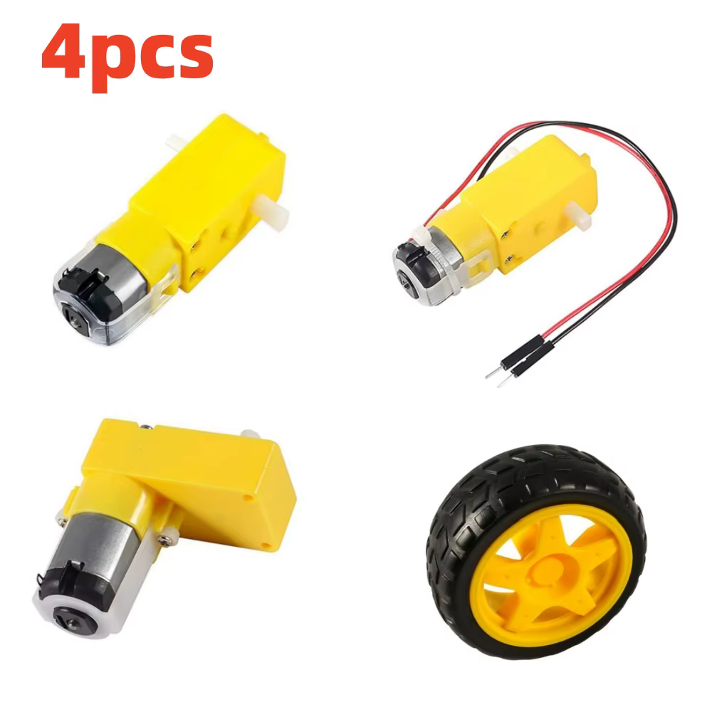 Motorreductor TT de doble eje para coche robot, 3-6 V CC