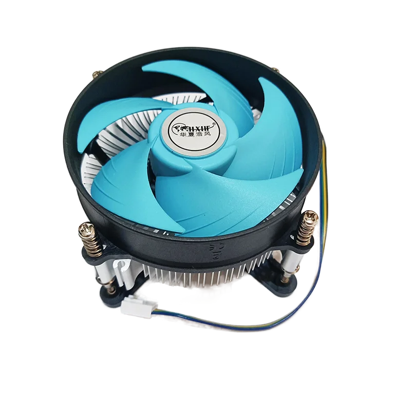 Ventilador CPU con cuchillas azules vista frontal