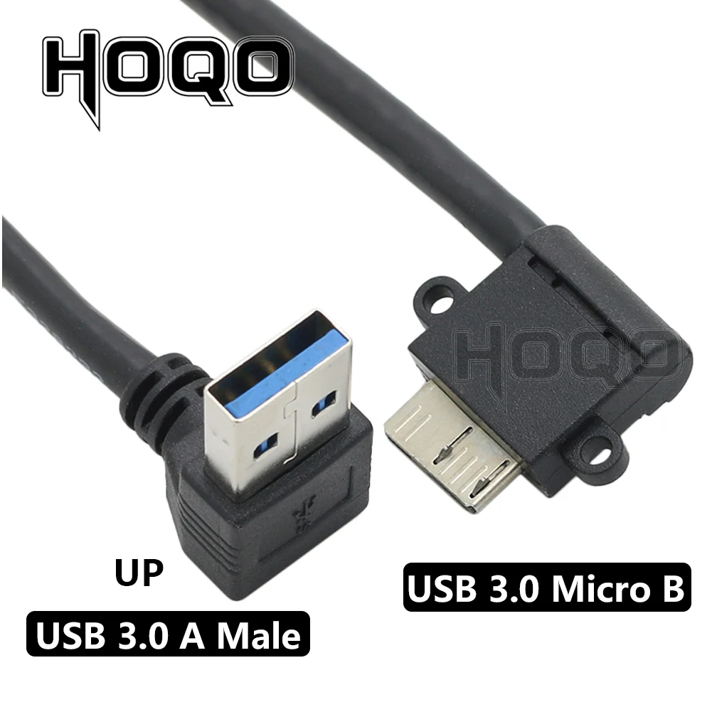 Cable USB 3.0 A macho a Micro B 90 arriba izquierda corto datos carga - imagen 2