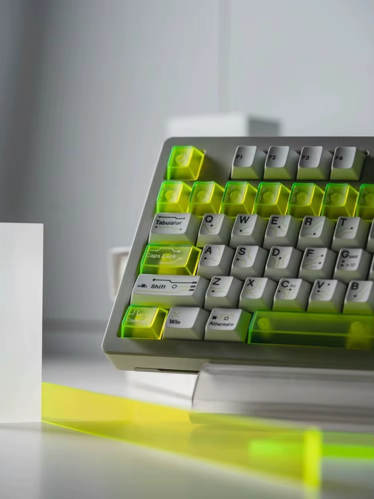 Teclas PBT Cherry Gaming Perfil Fluorescente Verde Antidesgaste - imagen 2