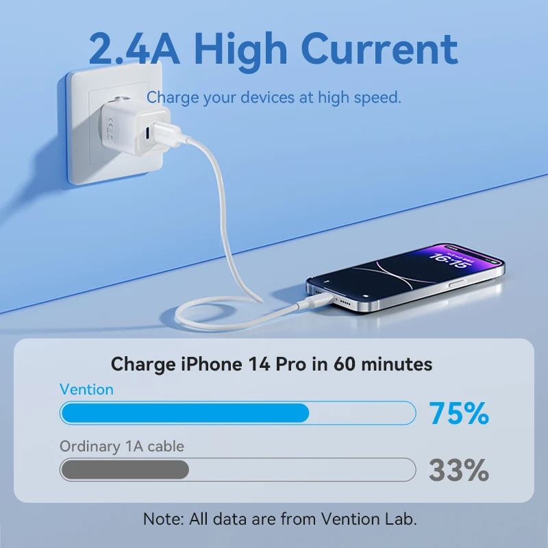 Cable Vention USB Lightning para iPhone/iPad – Carga Rápida - imagen 3