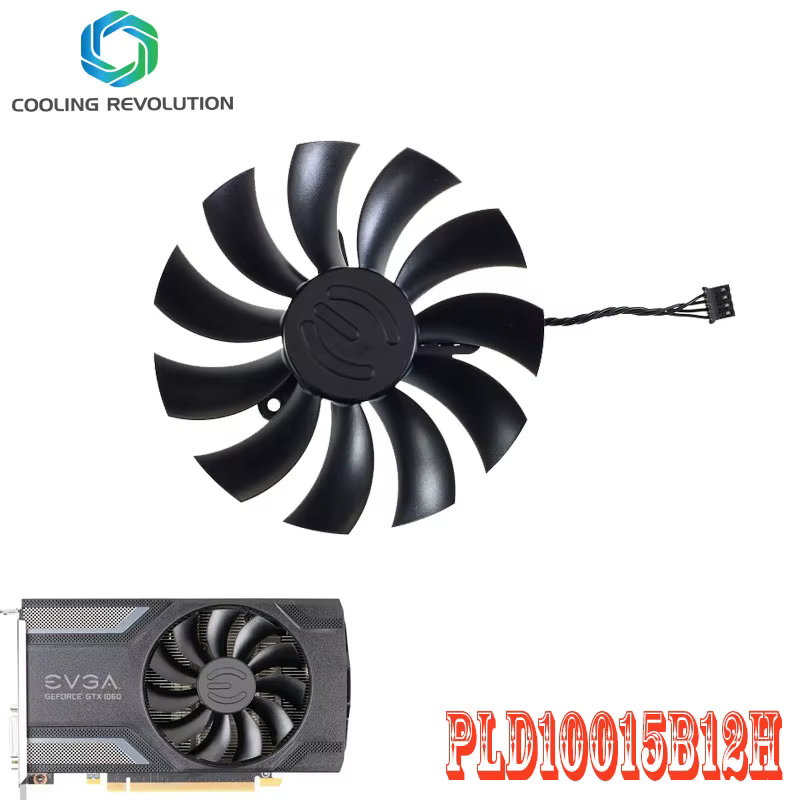 Ventilador de tarjeta de vídeo 95mm vista lateral