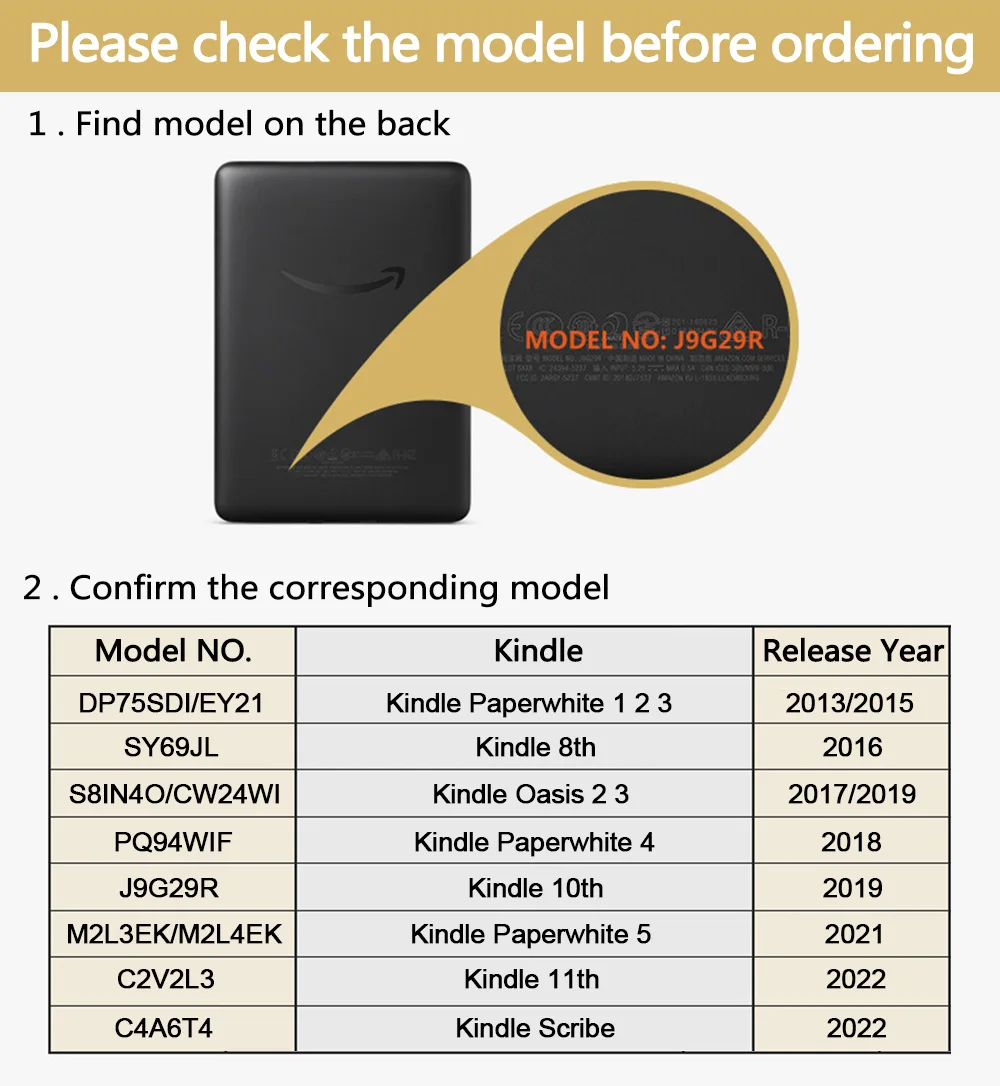 Funda con asa para Kindle - vista frontal