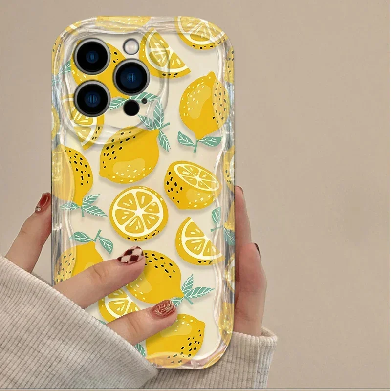 Funda Huawei Honor 90 Lite 5G – Diseño Limón Ondulado 3D