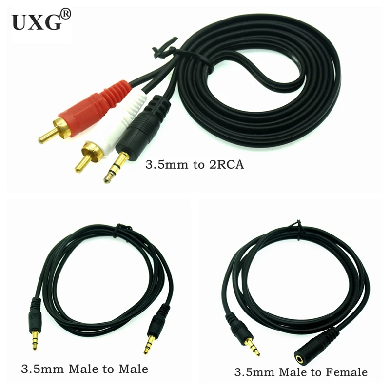 Cable adaptador 3.5mm a RCA para coche