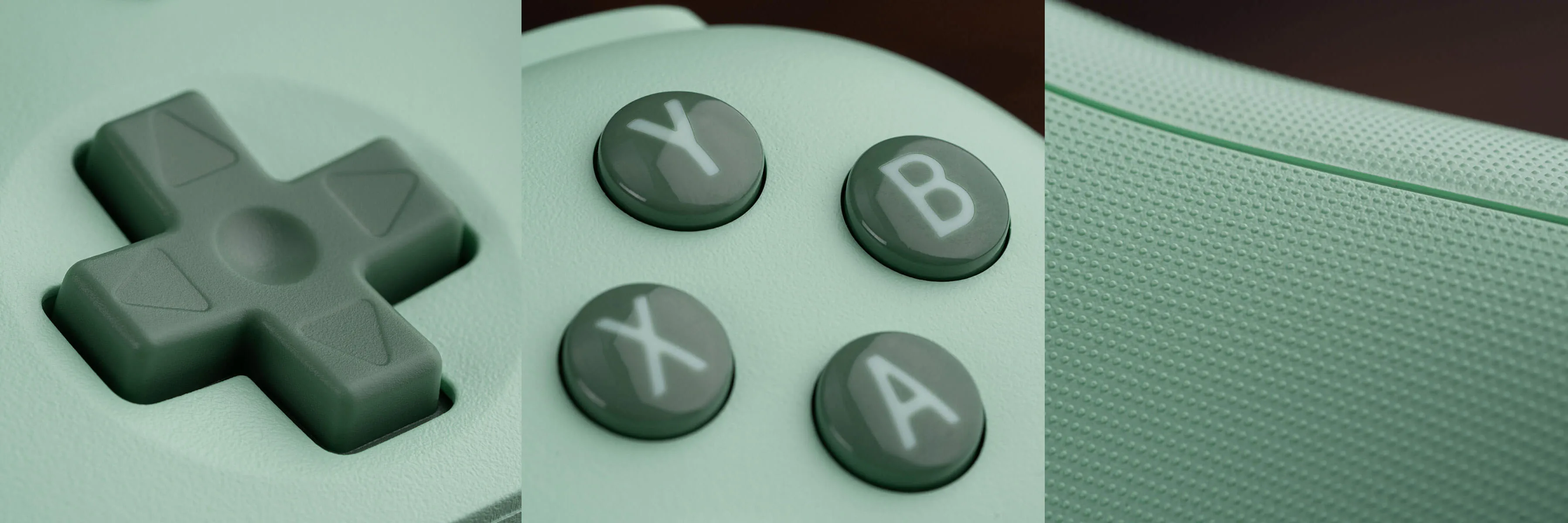Detalle del D‑pad y los botones