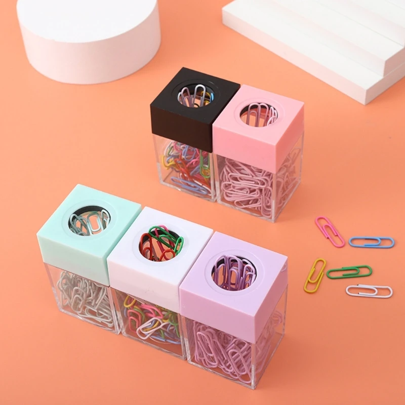 Soporte magnético de clips en escritorio