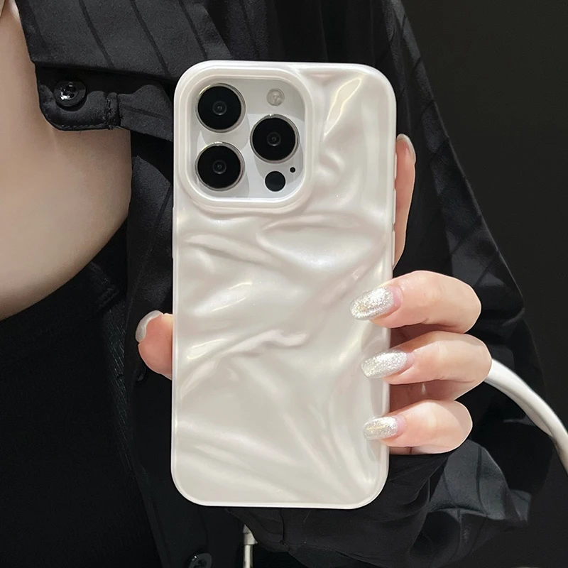 Funda iPhone 16/15/14/13/12/11 Pro Max TPU Blanco Perla Suave - imagen 4