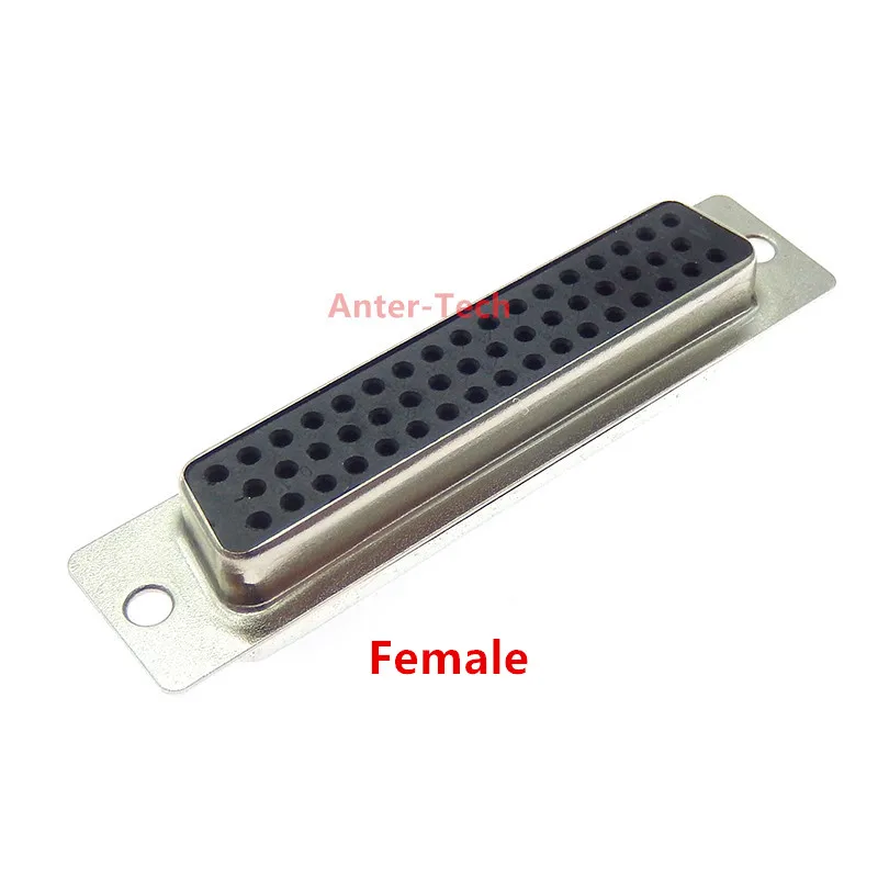 Conector DB50 D-sub vista frontal con 50 pines
