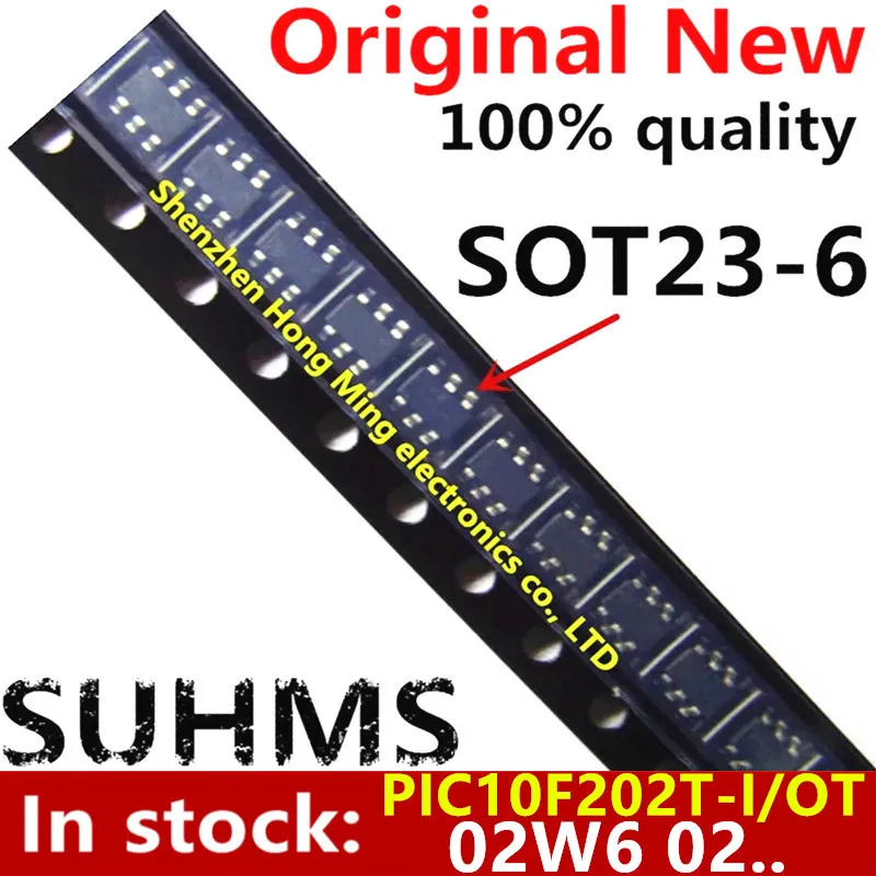 Chipset PIC10F202T-I/OT vista frontal