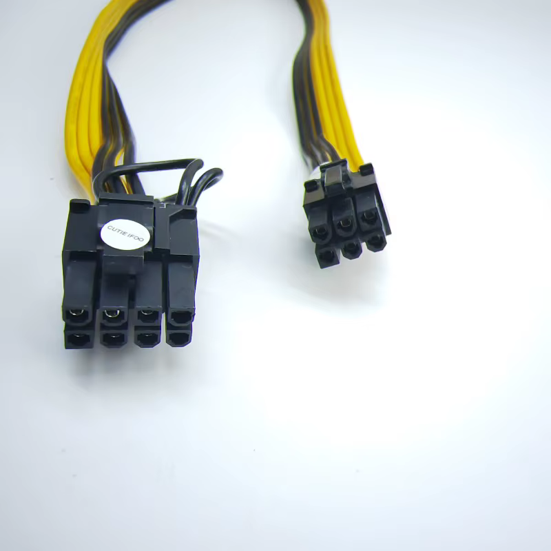 Detalle del connector 6+2 pines
